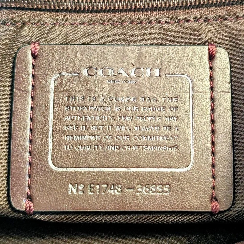 Coach Burgundy Pebbled Leather Edie Turnlock Bag